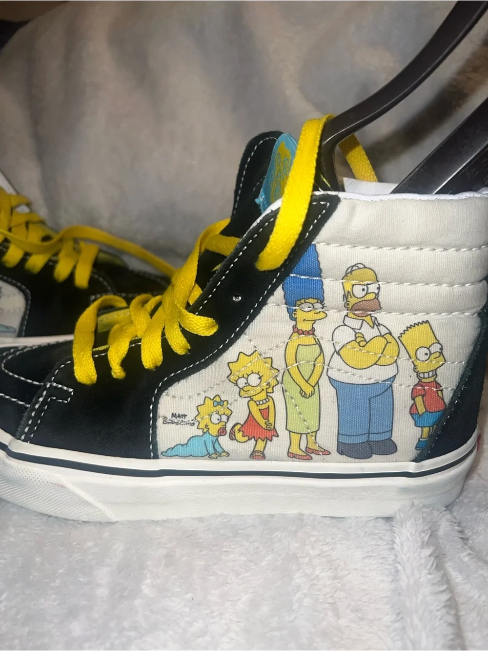 Vans X simpsons collab high top shoes men size 4 woman size 5.5